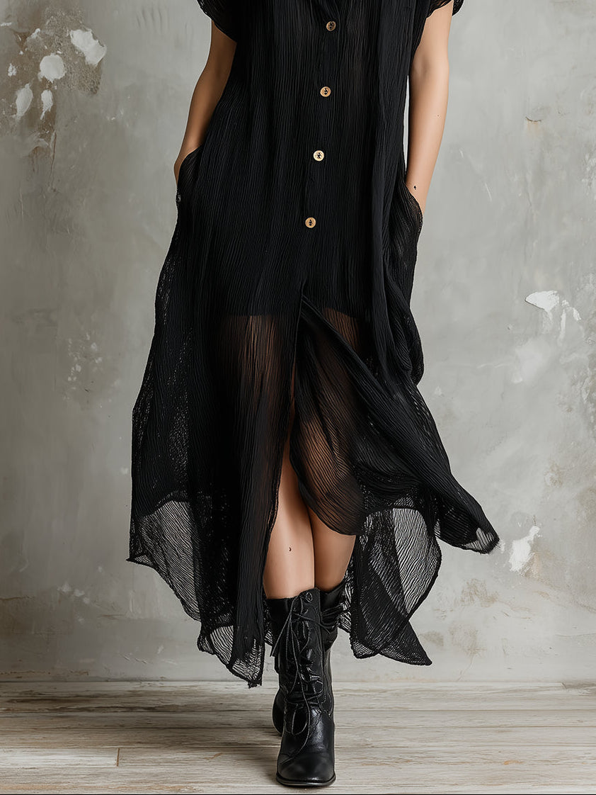 Maxi Vestido Camisero Místico