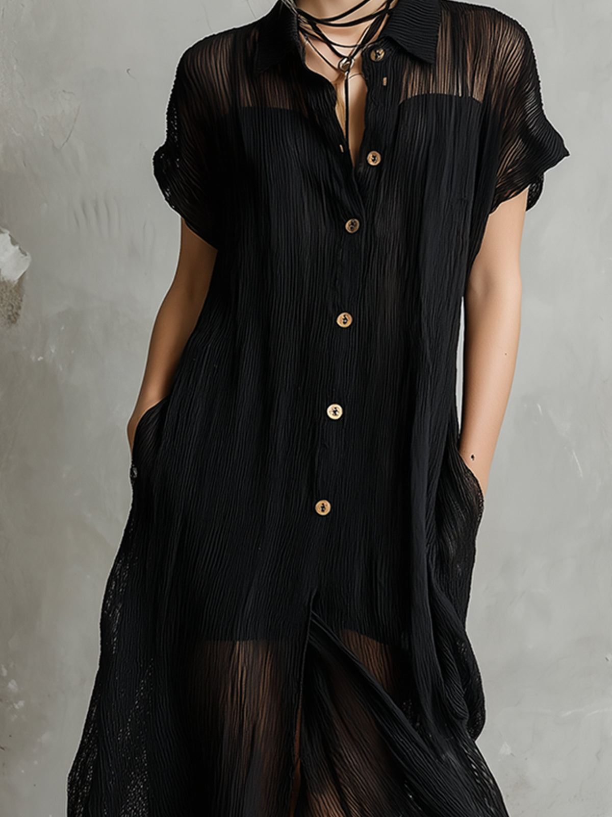 Maxi Vestido Camisero Místico