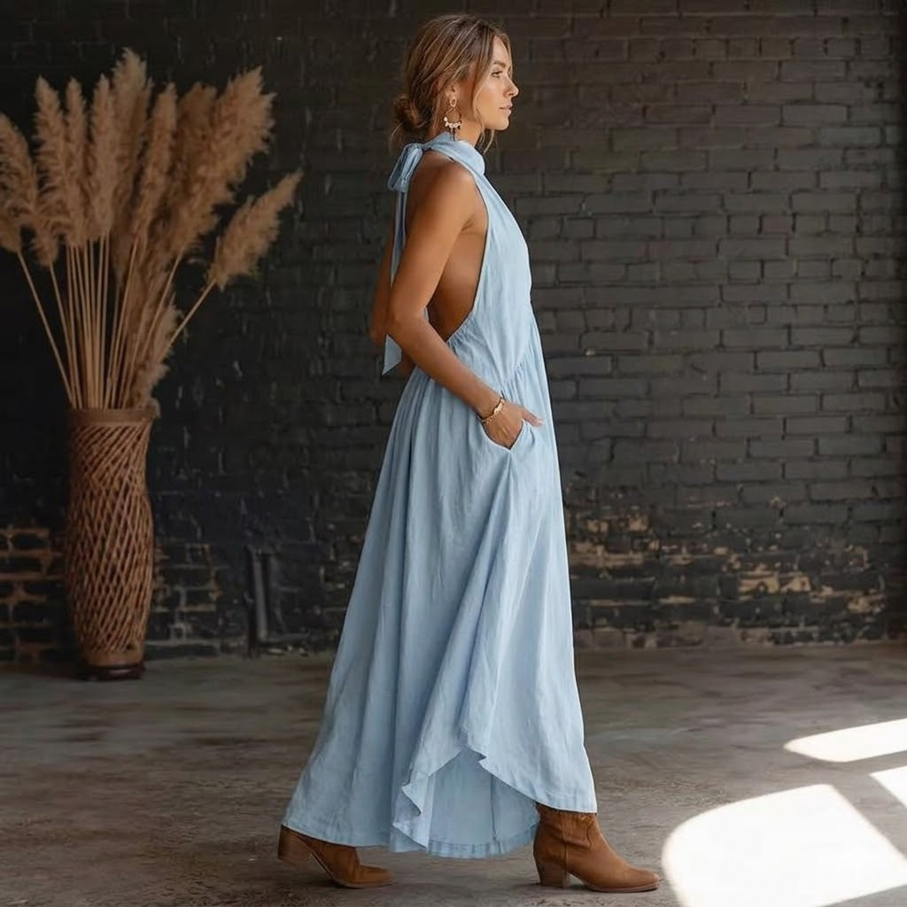 Vestido Oversize Horizonte Azul